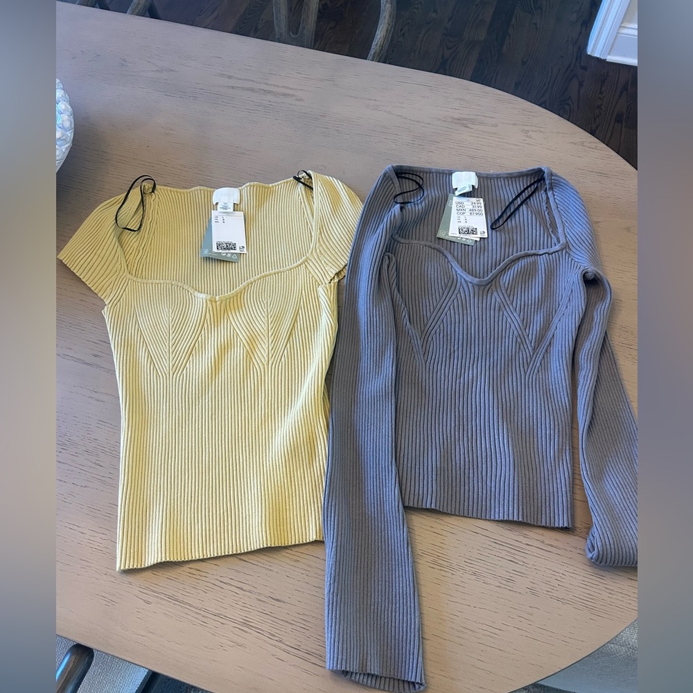Two H&M shirts new with tags